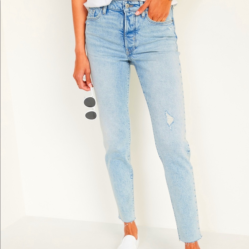 High-Waisted O.G. Straight Cut-Off Jeans